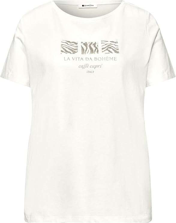 LTD QR basic pearl print shirt – Off White 