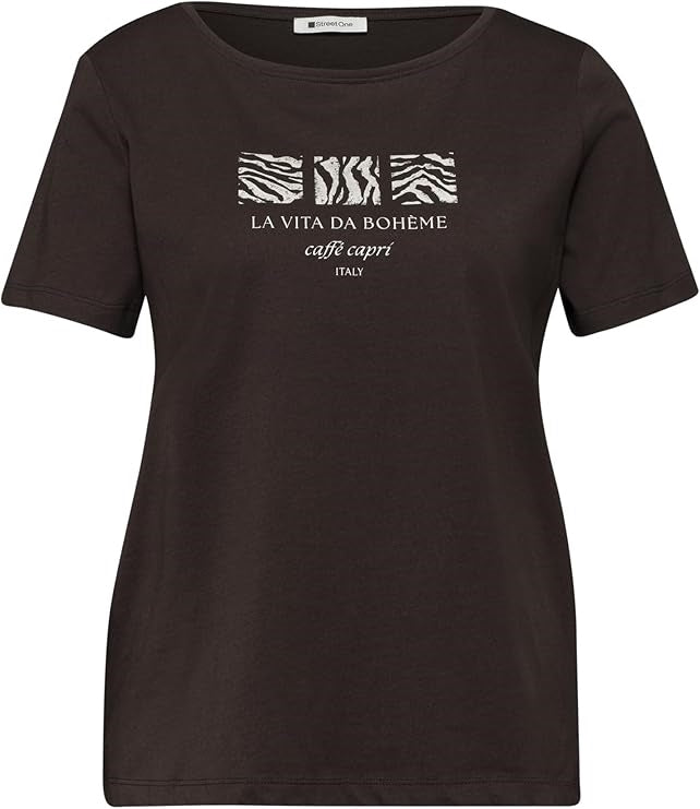 LTD QR basic pearl print shirt – Espresso Brown 