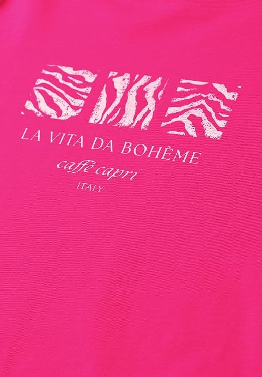LTD QR basic pearl print shirt – Magenta Dream 