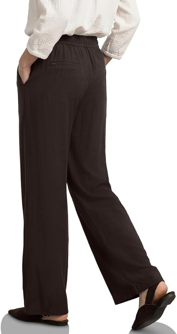 Style Emee_HW_SOLID_woven-crep – Espresso Brown 
