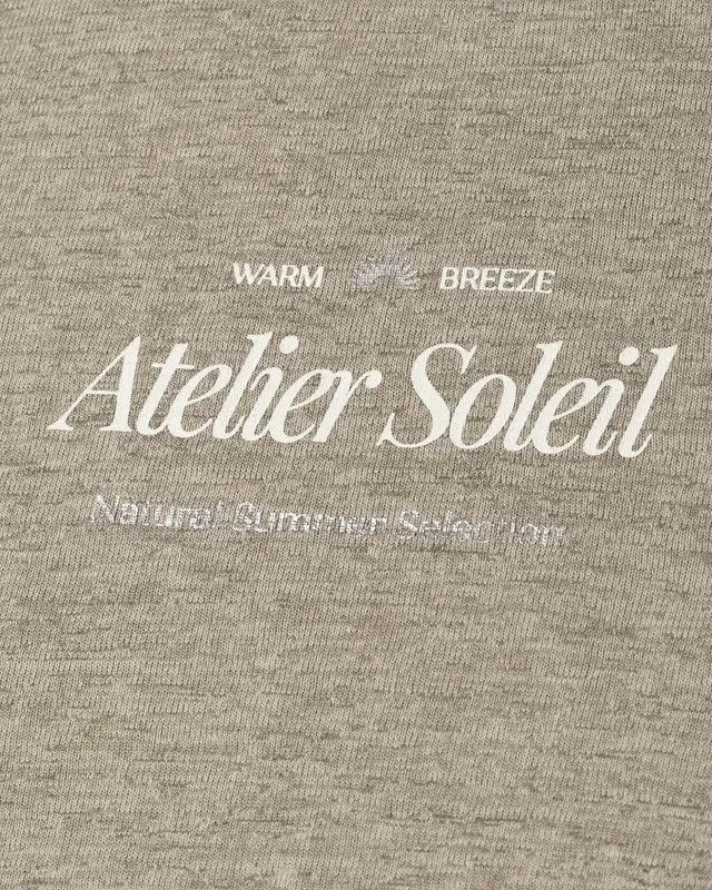 SOL_partprint shirt w.short sl – Timeless Beige 