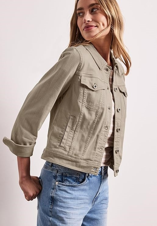 QR Style Jacket,beige washed