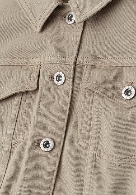 QR Style Jacket,beige washed