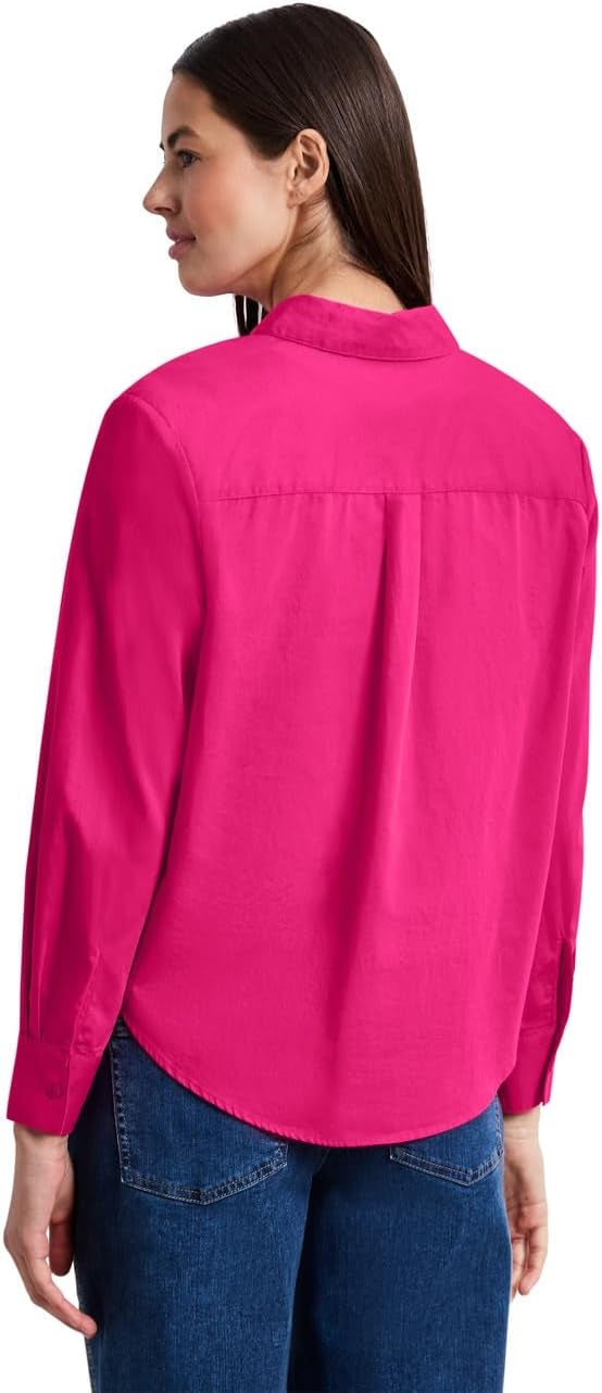 QR Cotton shirtcollar blouse w