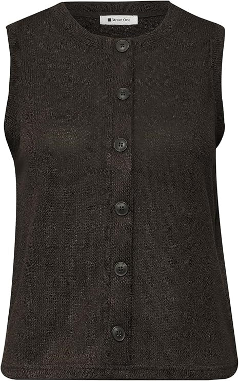 SOL_knit look vest – Espresso Brown 