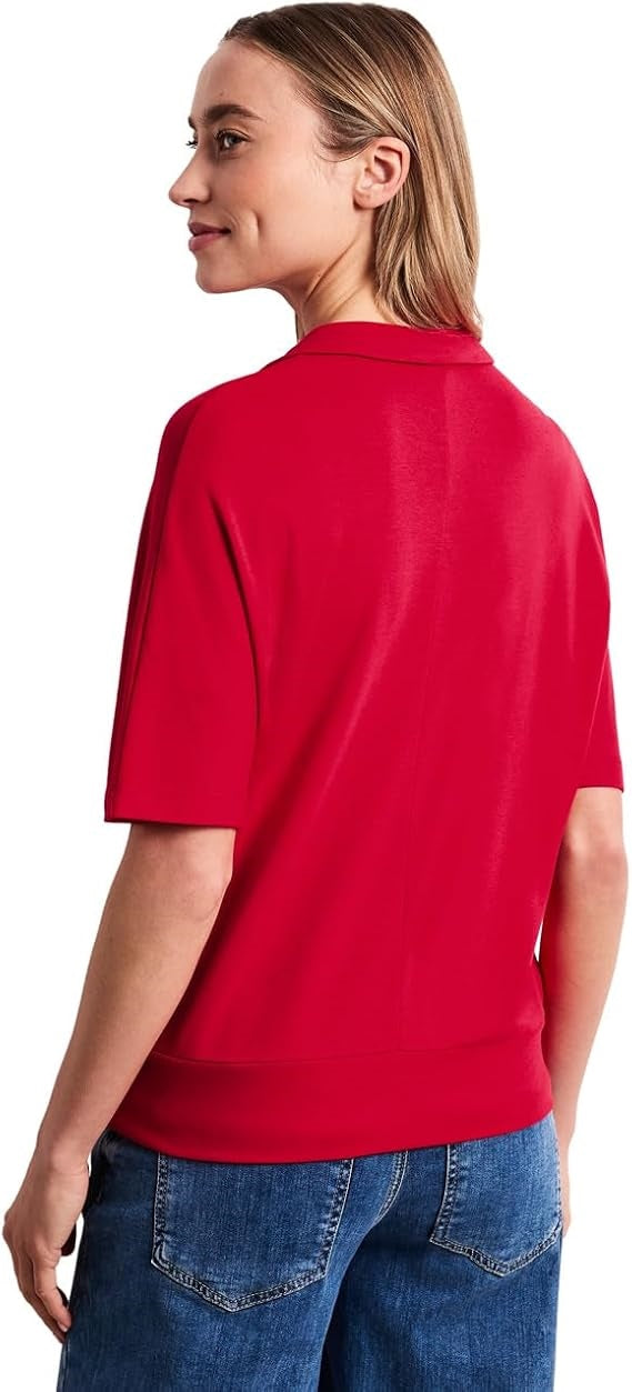 LTD QR polo w.bottom cuff – Salsa Red 