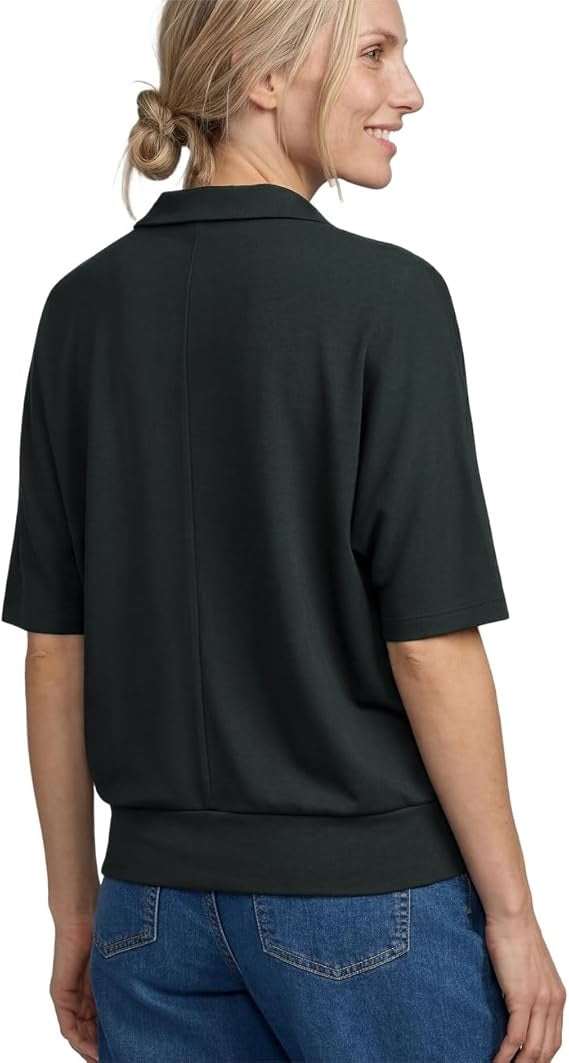 LTD QR polo w.bottom cuff – Deep Bound Green 