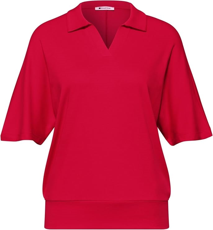 LTD QR polo w.bottom cuff – Salsa Red 