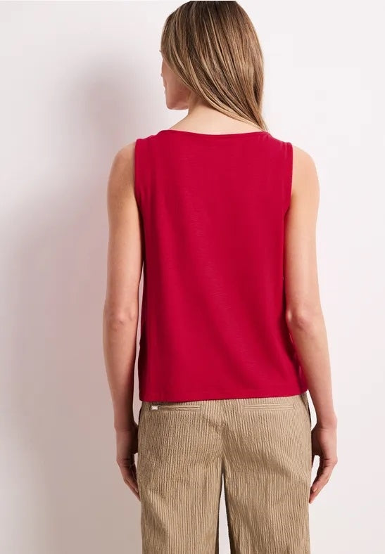 LTD QR slub jersey top w.shoul – Salsa Red 