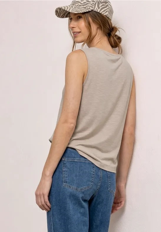 LTD QR slub jersey top w.shoul – Clay Sand 