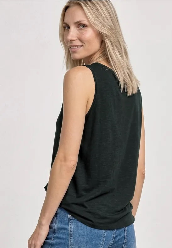 LTD QR slub jersey top w.shoul – Deep Bound Green 