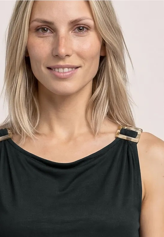 LTD QR slub jersey top w.shoul – Deep Bound Green 