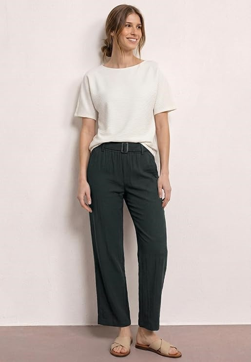 Wide Leg Belt Horn Buckle Soli