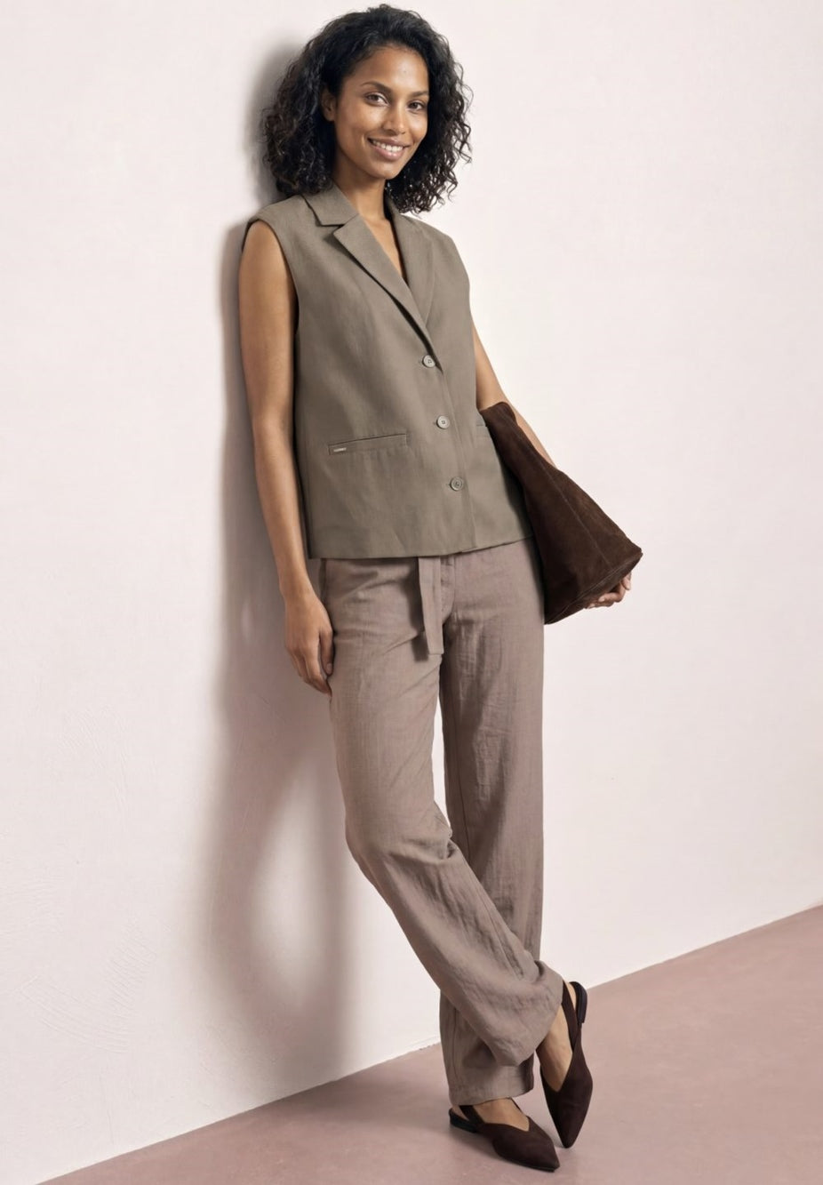 Vest A-Line Rever Pocket Twill