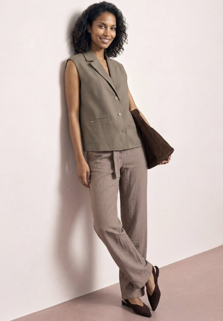 Vest A-Line Rever Pocket Twill