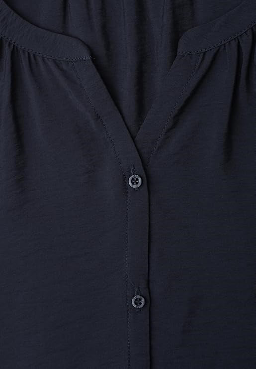 EOS_Buttoned Shirtblouse w. sp – Deep Blue 