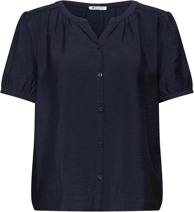 EOS_Buttoned Shirtblouse w. sp – Deep Blue 
