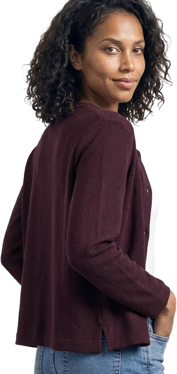 summer knit short jacket – Rustic Rouge 