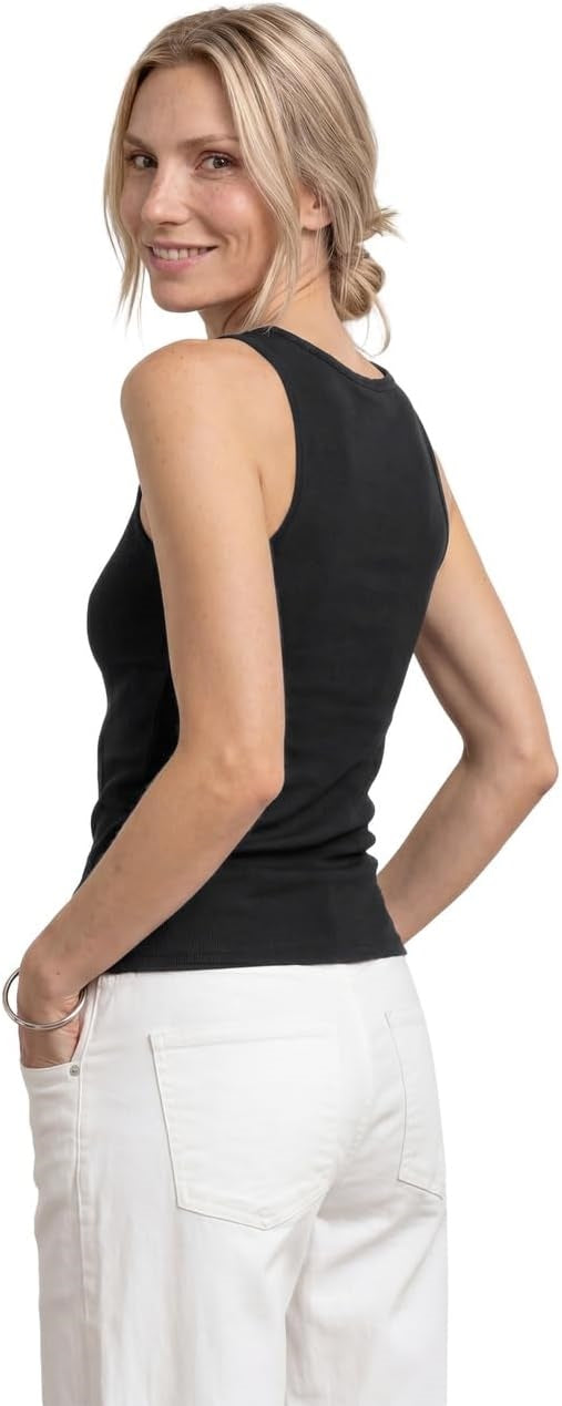 rib top w.button panel – Black 