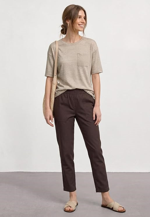 melange shirt w.woven pocket