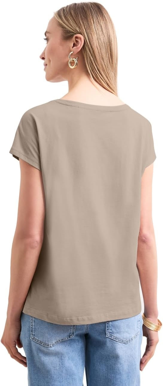 basic wording print shirt – Clay Sand 