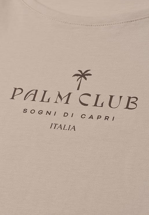 basic wording print shirt – Clay Sand 
