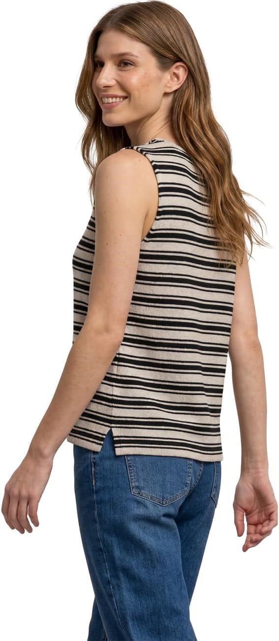knit look stripe top