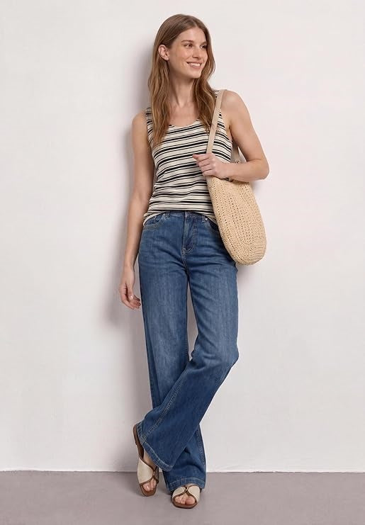 knit look stripe top