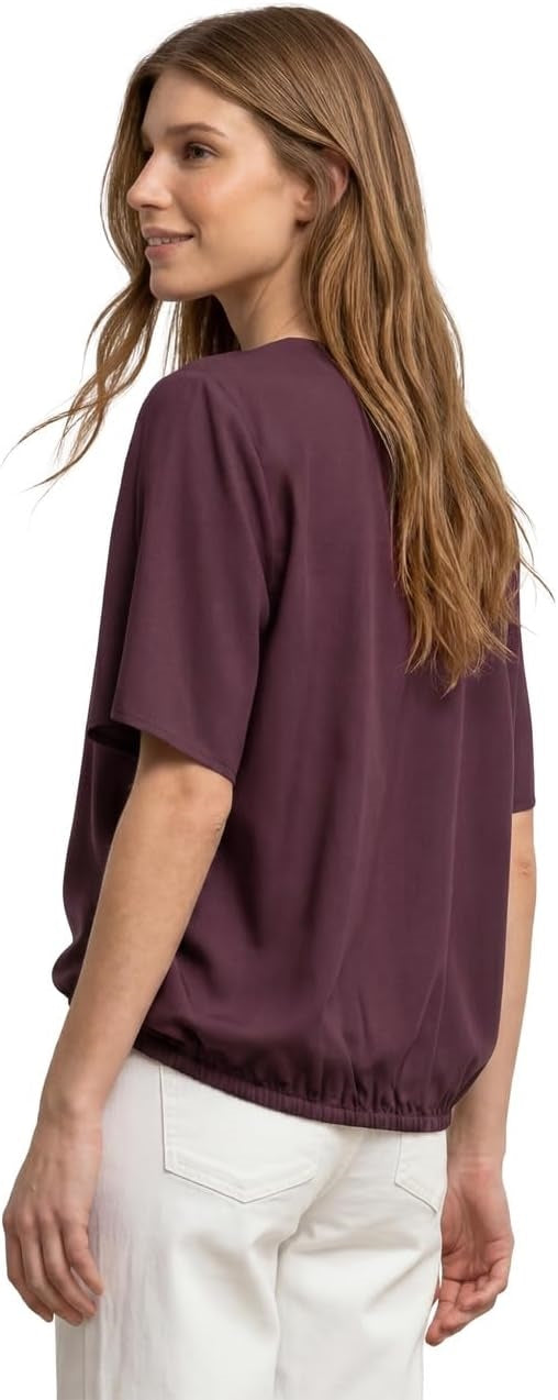 LTD QR V-neck Blouse w overlap