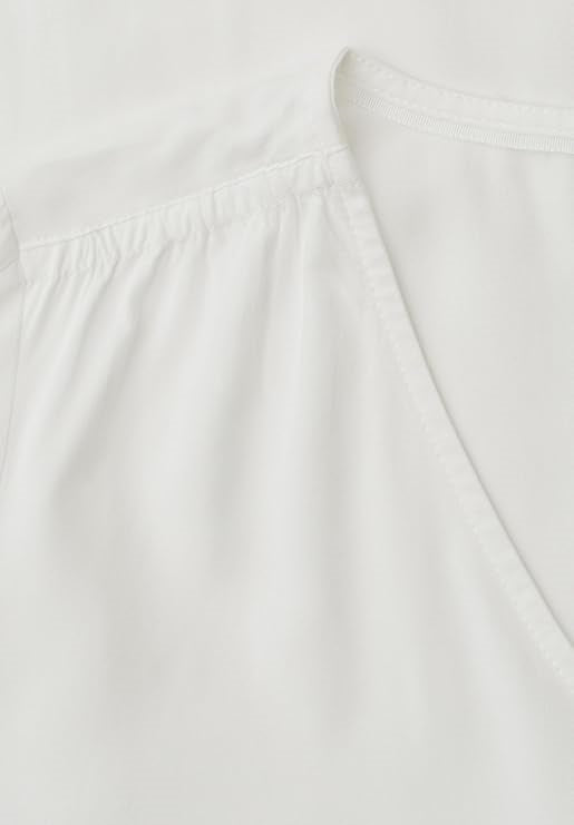LTD QR V-neck Blouse w overlap – Off White 
