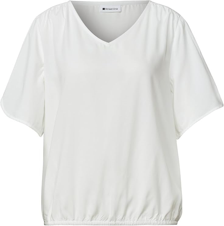 LTD QR V-neck Blouse w overlap – Off White 