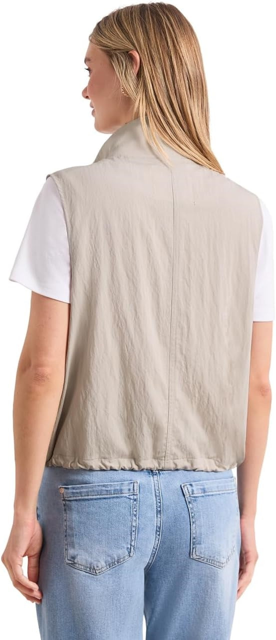 Short Vest w. Drawstring Detai – Clay Sand 