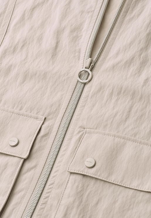 Short Vest w. Drawstring Detai – Clay Sand 