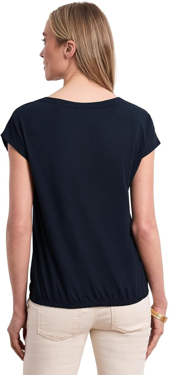 EOS_Shirt w. Crochet insert – Deep Blue 
