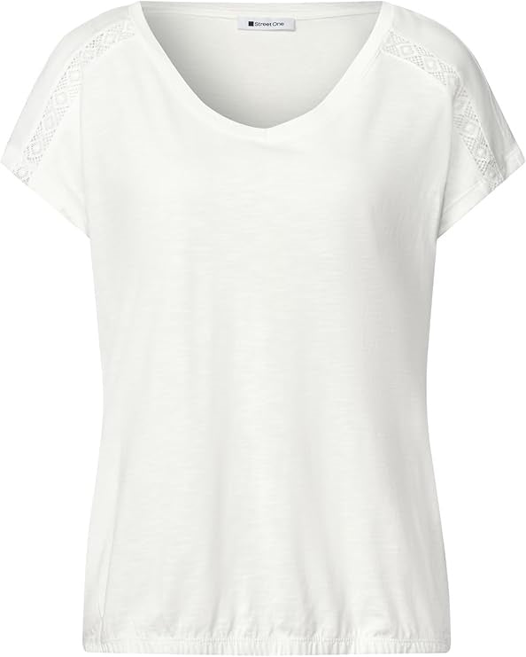 EOS_Shirt w. Crochet insert – Off White 