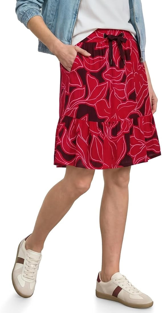 Skirt Volant_AOP – Salsa Red 