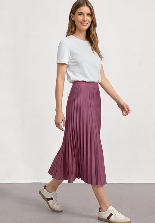 Midi skirt Plissee_solid