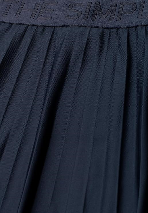 Midi skirt Plissee_solid – Darkest Blue 