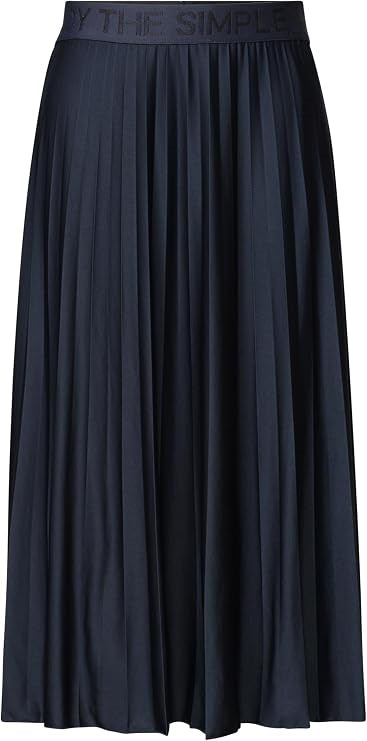 Midi skirt Plissee_solid – Darkest Blue 