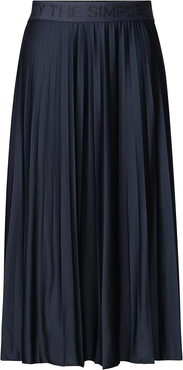 Midi skirt Plissee_solid – Darkest Blue 