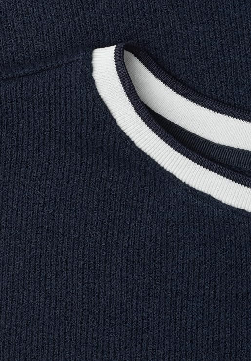 knit look shirt with rib colla – Allgemeines Produktbild 
