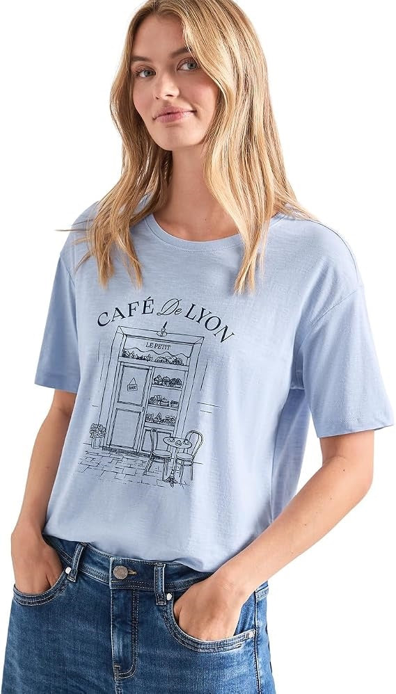 LTD QR shirt w.illustration – Darkest Blue 