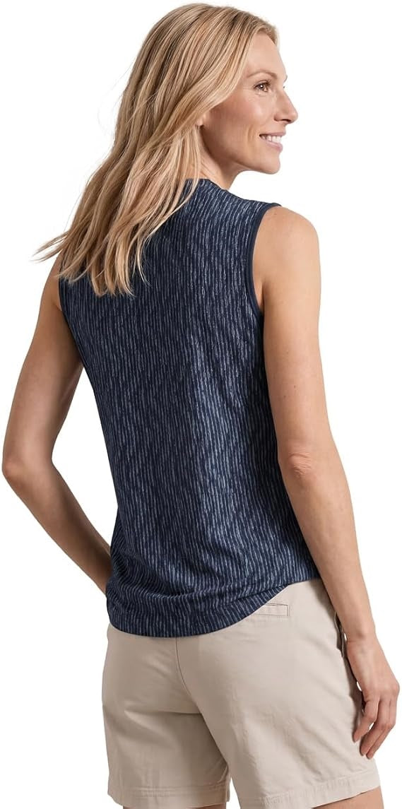 LTD QR printed turtle neck top – Ashen Blue 