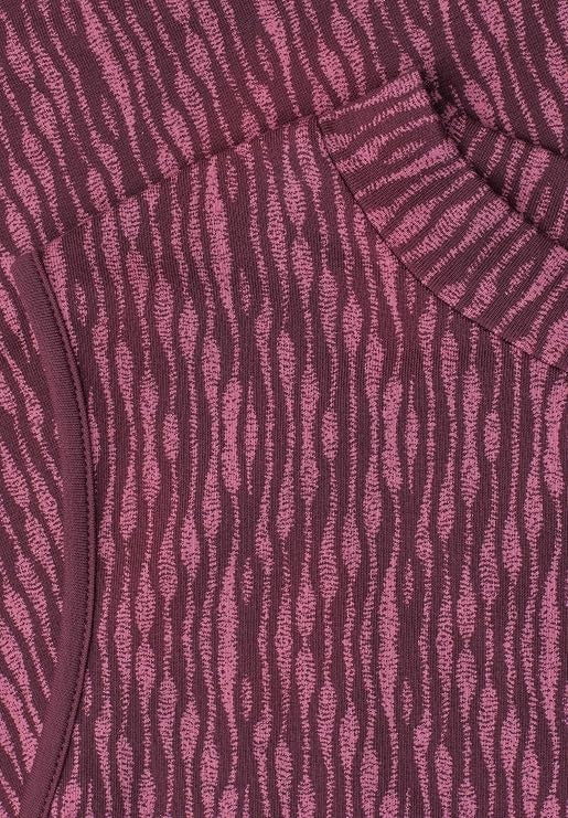 LTD QR printed turtle neck top – Blush Berry 