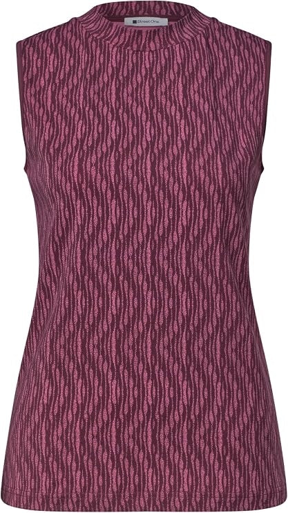 LTD QR printed turtle neck top – Blush Berry 