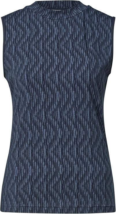 LTD QR printed turtle neck top – Ashen Blue 