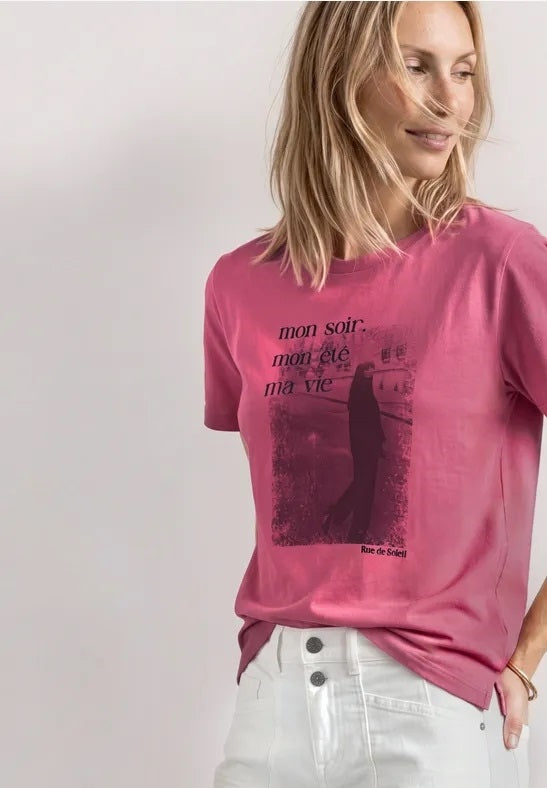 photo print shirt – Blush Berry 
