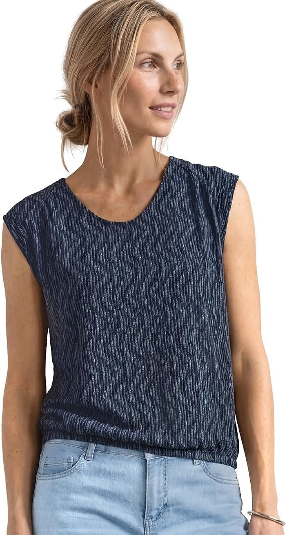 LTD QR printed top w.elastic h – Ashen Blue 