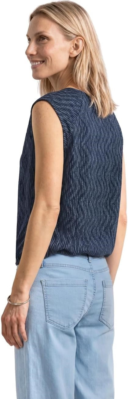 LTD QR printed top w.elastic h – Ashen Blue 