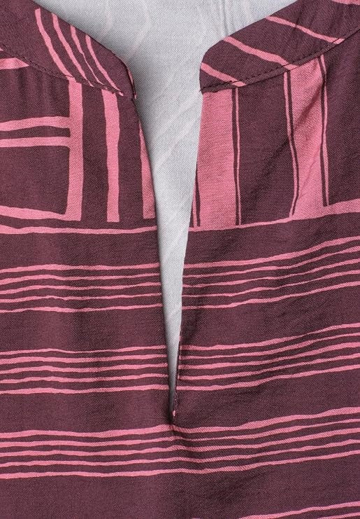 LTD QR printed mat-mix shirt w – Blush Berry 